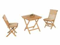 Müsing Gartenmöbelset Bristol aus Teakholz, bestehend aus 2 Stühlen und 1...