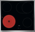 AEG TA64RA07XB Glaskeramikkochfeld herdgebunden 60cm Br&auml;terzone Edelstahlrahmen