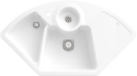 Villeroy & Boch 670801R1 Solo Eck Wei&szlig; Alpin Keramiksp&uuml;le Handbet&auml;tigung Ecksp&uuml;le