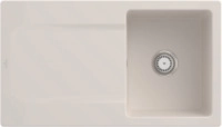 Villeroy & Boch 333501KR Siluet 50 Crema Keramiksp&uuml;le Handbet&auml;tigung Einbausp&uuml;le