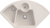 Villeroy & Boch 670802KR Solo Eck Crema Keramiksp&uuml;le Excenterbet&auml;tigung Ecksp&uuml;le