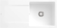Villeroy & Boch 33361FR1 Siluet 60 flat Wei&szlig; Alpin Keramiksp&uuml;le Handbet&auml;tigung