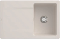 Villeroy & Boch 333401KR Siluet 45 Crema Keramiksp&uuml;le Handbet&auml;tigung Einbausp&uuml;le