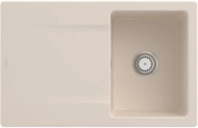 Villeroy & Boch 333401FU Siluet 45 Ivory Keramiksp&uuml;le Handbet&auml;tigung Einbausp&uuml;le