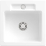 Villeroy & Boch 334501RW Siluet 50 S Stone White Keramiksp&uuml;le Handbet&auml;tigung