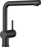Blanco 525807 LINUS-S schwarz matt HD-Armatur mit ausziehbarer Schlauchbrause
