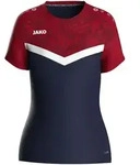 JAKO T-Shirt Iconic (marine/chili rot / Gr&ouml;&szlig;e 34 / Damen)