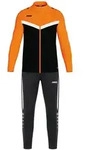 JAKO Polyesteranzug Iconic (schwarz/neonorange / Gr&ouml;&szlig;e 116 / Kinder)