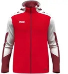 JAKO Kapuzenjacke Dynamic (rot/wei&szlig;/dunkelrot / Gr&ouml;&szlig;e 116 / Kinder)