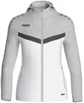 JAKO Kapuzenjacke Iconic (wei&szlig;/soft grey/anthra light / Gr&ouml;&szlig;e 34 / Damen)