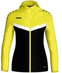 JAKO Kapuzenjacke Iconic (schwarz/soft yellow / Gr&ouml;&szlig;e S / Unisex)
