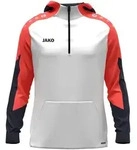 JAKO Zip Hoodie Dynamic (wei&szlig;/coral/marine / Gr&ouml;&szlig;e 128 / Kinder)
