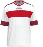 JAKO Trikot Club 92 kurzarm (wei&szlig;/rot/maroon / Gr&ouml;&szlig;e S / Unisex)