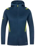 JAKO Freizeitjacke Challenge mit Kapuze (marine meliert/neongelb / Gr&ouml;&szlig;e XXL /