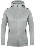 JAKO Freizeitjacke Challenge mit Kapuze (hellgrau meliert/anthra light / Gr&ouml;&szlig;e 34 /