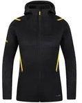 JAKO Freizeitjacke Challenge mit Kapuze (schwarz meliert/citro / Gr&ouml;&szlig;e 40 / Damen)