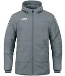 JAKO Coachjacke Team mit Kapuze (steingrau / Gr&ouml;&szlig;e 128 / Kinder)
