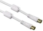 K004 Hama Antennen-Kabel, Koax-Stecker - Koax-Kupplung, vergoldet, 10,0 m, 100 dB
