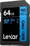 Lexar High-Performance 800x Pro SDXC 64GB