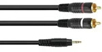 OMNITRONIC Adapterkabel 3,5 Klinke/2xCinch 1,5m sw
