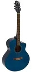 DIMAVERY STW-90 Westerngitarre, crystal blue
