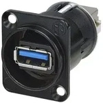 NEUTRIK&reg; USB-A auf USB-B 180&deg; drehbar, Metall-Einbaubuchse, Type D