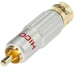 HICON Cinch / RCA mit Pressspangen-Verriegelung, 2-pol , Metall-,