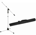 OMNITRONIC Set Mikrofonstativ MS-1W mit Galgen wei&szlig; + Tasche