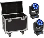 EUROLITE Set 2x LED TMH-H240 Beam/Wash/Flowereffekt + Case