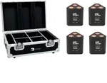 EUROLITE Set 4x AKKU TL-3 QCL RGB+UV Trusslight + Case mit Ladefunktion