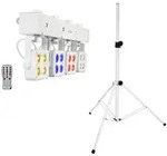 EUROLITE Set LED KLS-180 wei&szlig; + BS-2 EU Boxenhochst&auml;nder wei&szlig;