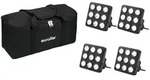 EUROLITE Set 4x LED Party Panel RGB+UV + Soft-Bag