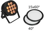 EUROLITE Set LED IP PAR 12x9W SCL Spot + 2x Diffusorscheibe (15x60&deg; und 40&deg;)