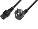 IEC LOCK Kaltger&auml;te Netzkabel verriegelbar 3x1,0 3m sw