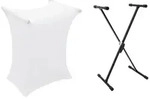 DIMAVERY Set SVT-1 Keyboard-St&auml;nder + Cover wei&szlig;