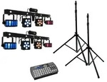 EUROLITE Set 2x LED KLS Laser Bar PRO + Easy Show + 2x M-4 Boxenhochst&auml;nder