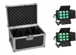 EUROLITE Set 2x LED CLS-9 QCL RGB/WW 9x7W + Case