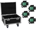 EUROLITE Set 4x LED CLS-9 QCL RGB/WW 9x7W + Case