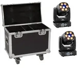 EUROLITE Set 2x LED TMH-H90 + Case mit Rollen
