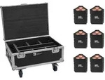 EUROLITE Set 6x AKKU IP TL-3 QCL + Case mit Rollen und Ladefunktion
