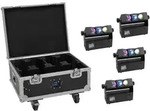 EUROLITE Set 4x AKKU MBT-3 Spot MK2 + Flightcase mit Rollen und Ladefunktion