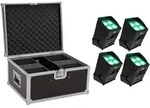 EUROLITE Set 4x AKKU IP UP-4 Entry QCL Spot QuickDMX + Case
