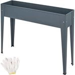 TecTake GmbH Hochbeet Calendula mit Ablauf&ouml;ffnung 98,5x26x82,5cm - anthrazit 403451