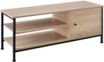TecTake GmbH TV-Regal Durban 110x40x45,5cm - Industrial Holz hell, Eiche Sonoma