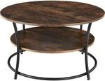 TecTake GmbH Couchtisch Cromford 80x46cm - Industrial Holz dunkel, rustikal 404447