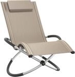 TecTake GmbH Sonnenliege Paulina ergonomisch, faltbar, 150 kg - beige 404997