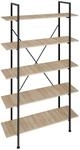 TecTake GmbH Regal Glasgow 106x34,5x179,5cm - Industrial Holz hell, Eiche Sonoma