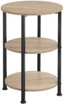 TecTake GmbH Beistelltisch Colchester 40x61cm - Industrial Holz hell, Eiche Sonoma