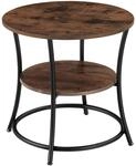 TecTake GmbH Beistelltisch Saint Louis 55x56cm - Industrial Holz dunkel, rustikal