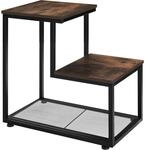 TecTake GmbH Beistelltisch Halifax 60,5x35,5x60,5cm - Industrial Holz dunkel,